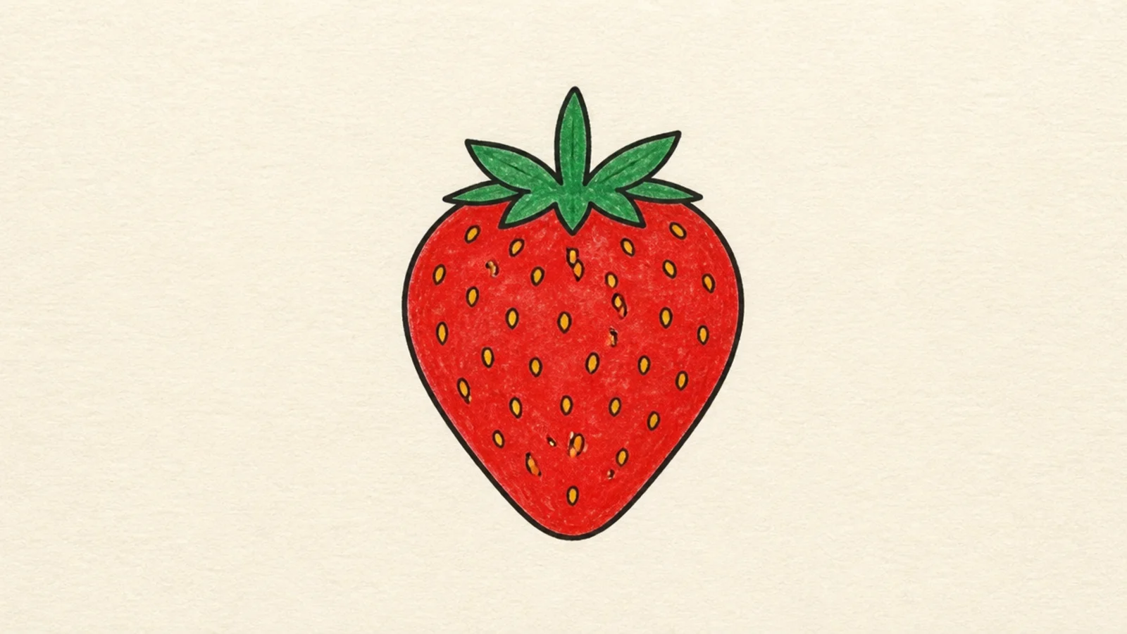 An easy strawberry with a smooth teardrop body