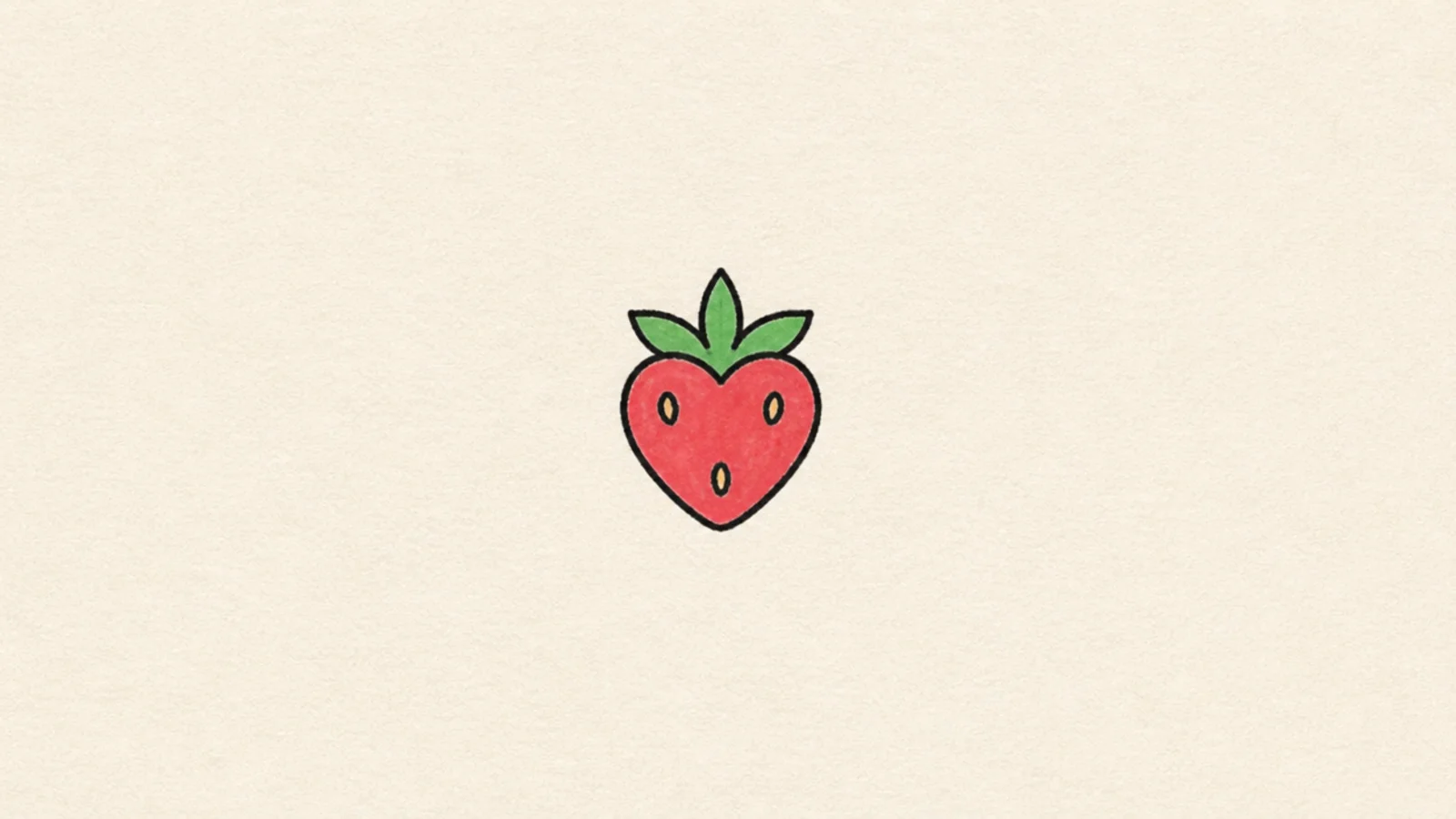 A tiny easy strawberry doodle