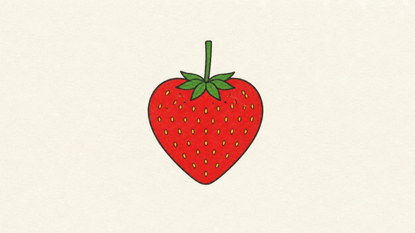 An easy strawberry shaped clearly like a heart