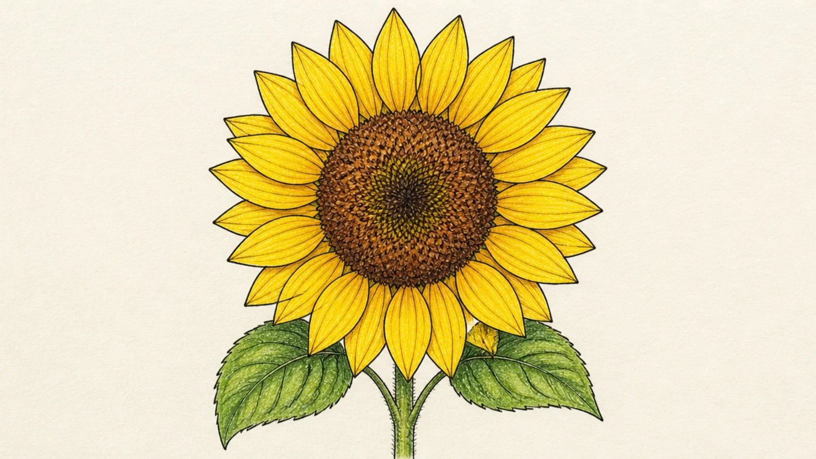One large bold sunflower filling the page
