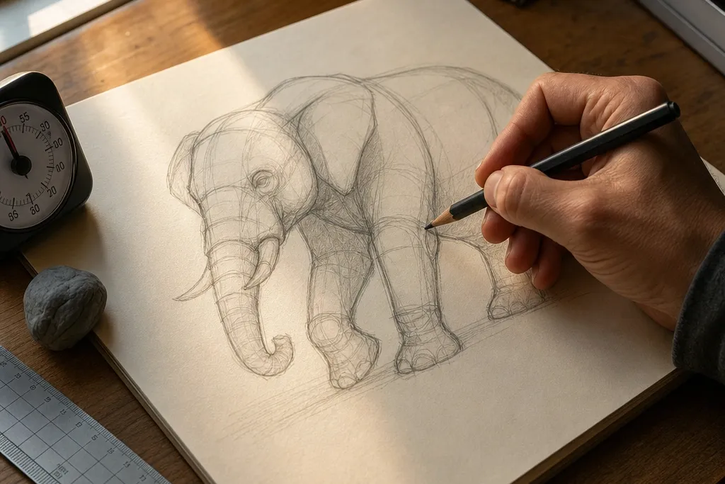 Best Easy Elephant Drawing Method for Beginners