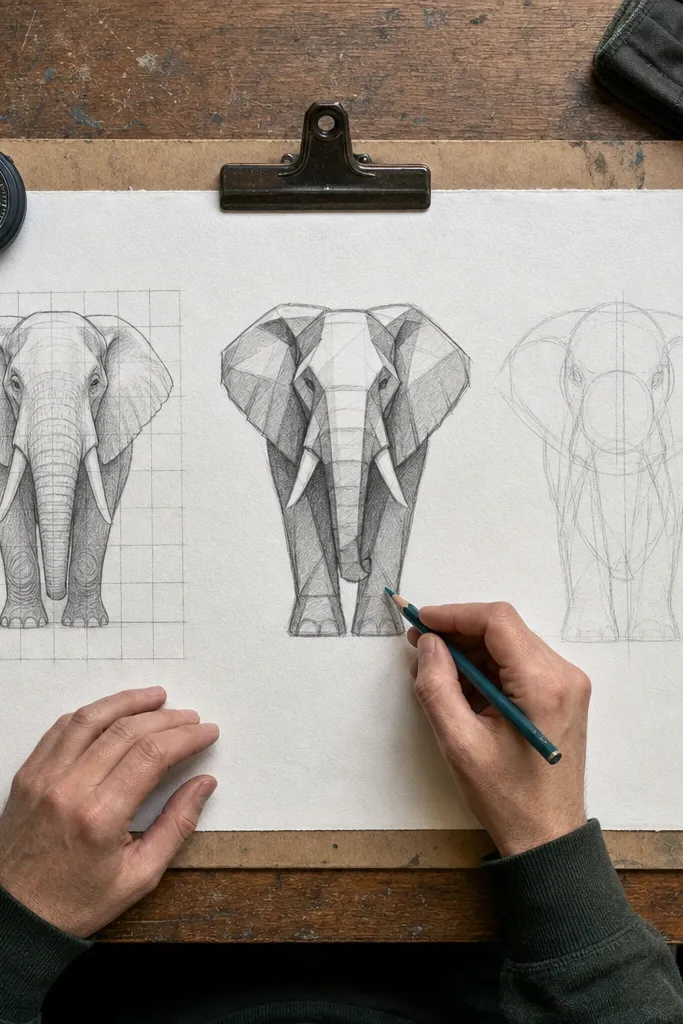 Best Easy Elephant Drawing Method for Beginners