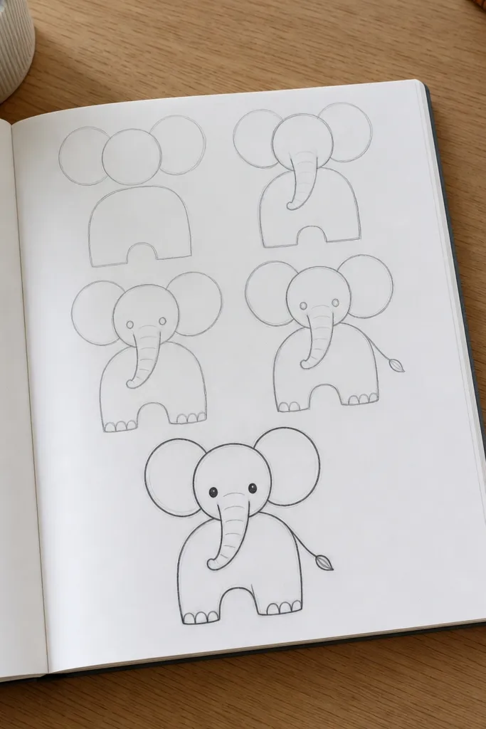 Easy Elephant Drawing Ideas for Beginners