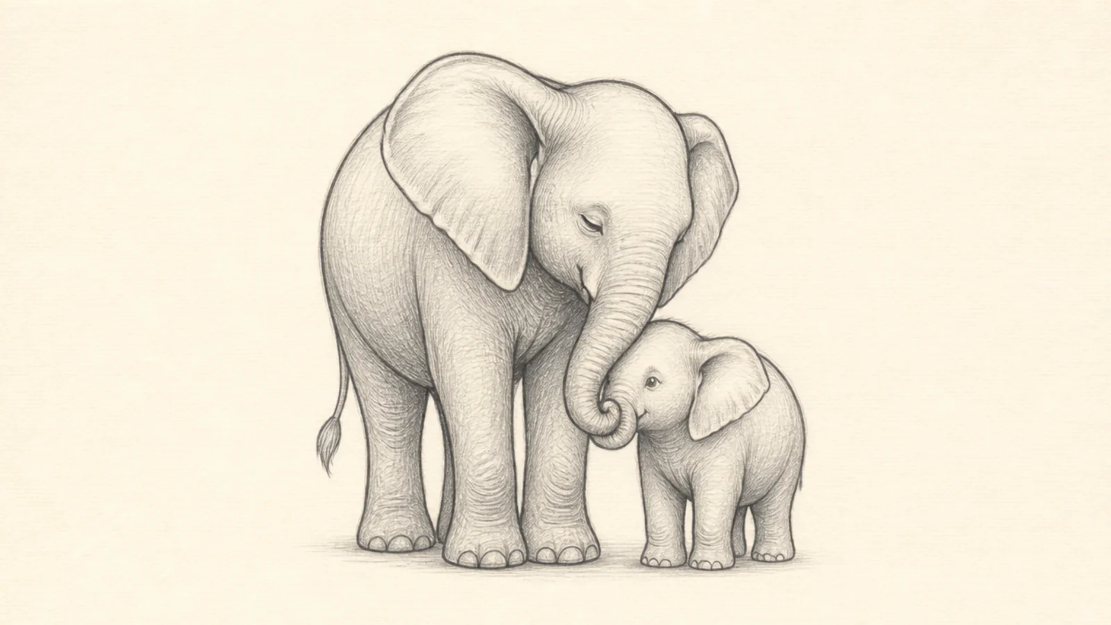15 Heartwarming Elephant Family Drawings