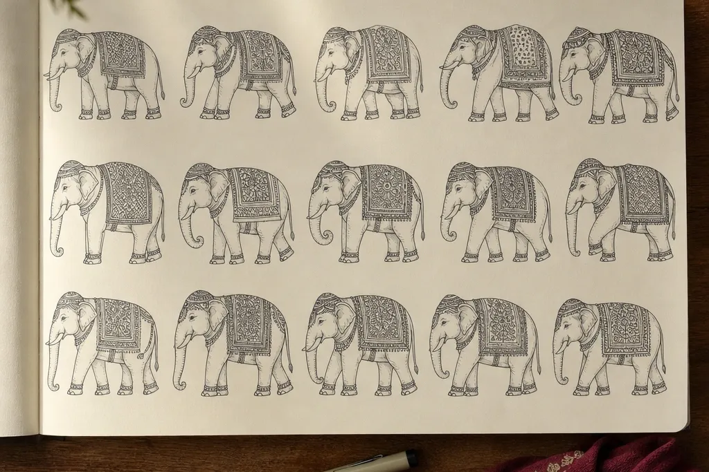 Indian Elephant Drawing Ideas