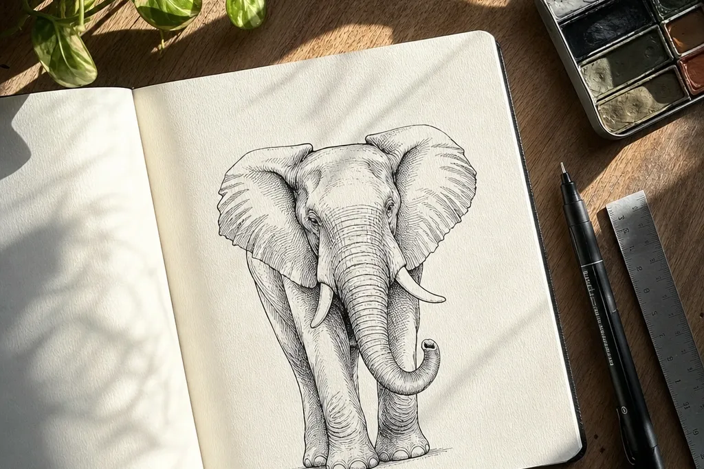 Gorgeous Elephant Line Drawing Ideas