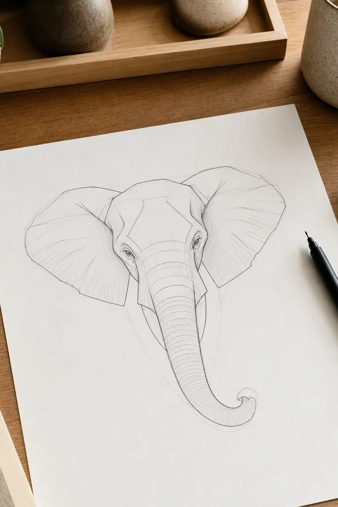Gorgeous Elephant Line Drawing Ideas