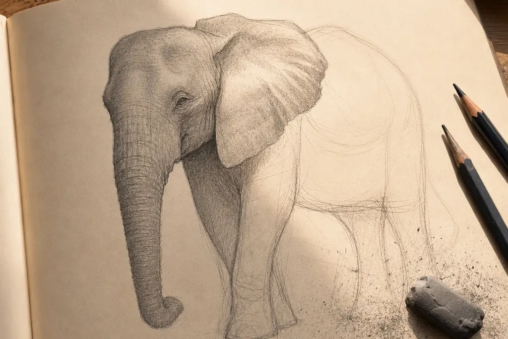 Elephant Pencil Drawings I Learned Most From