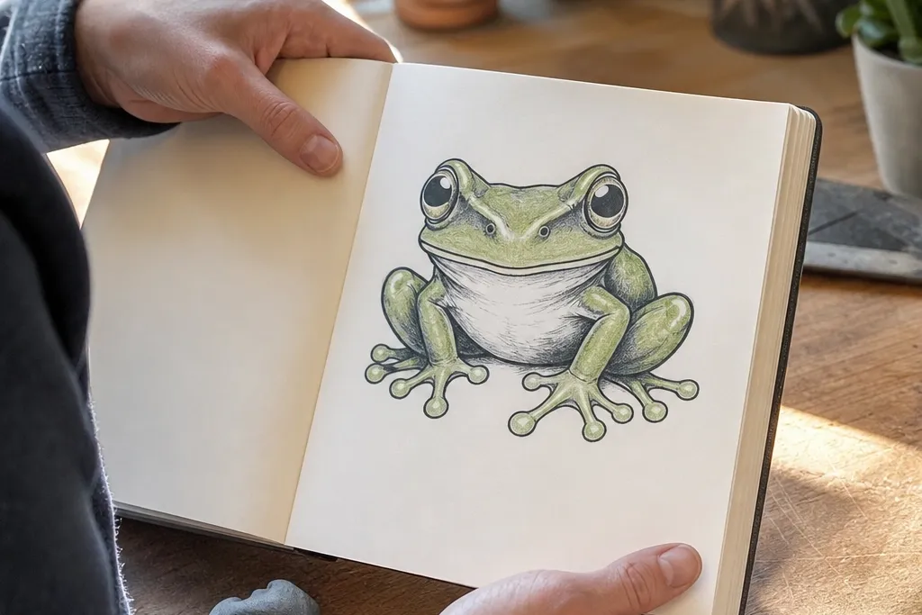 Frog Drawing Easy Step by Step