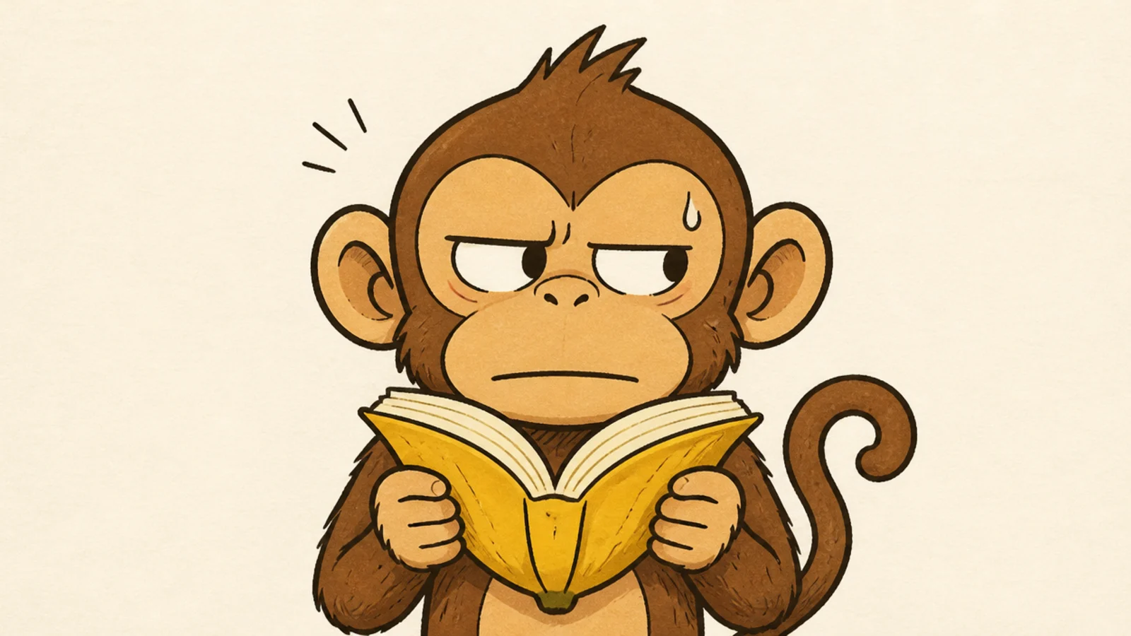 A monkey giving a suspicious sideways glance