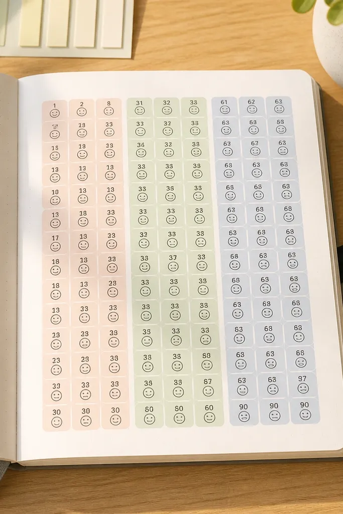 Mood tracker with rounded columns and a soft pastel gradient background