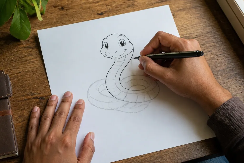 Good-Looking Snake Drawing Cute