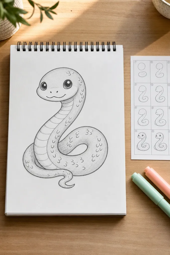 Good-Looking Snake Drawing Cute