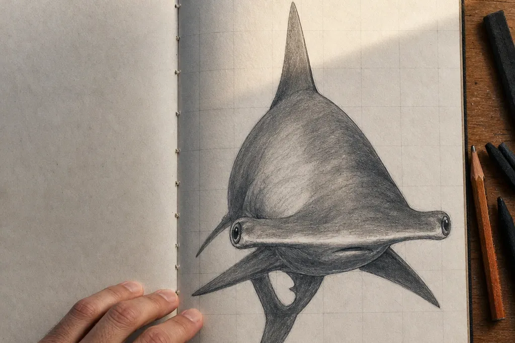 15 Gorgeous Hammerhead Shark Drawing Ideas