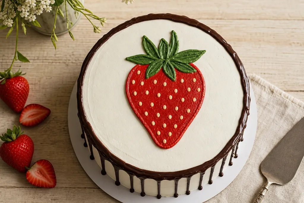 15 Gorgeous Strawberry Cake Drawing Ideas