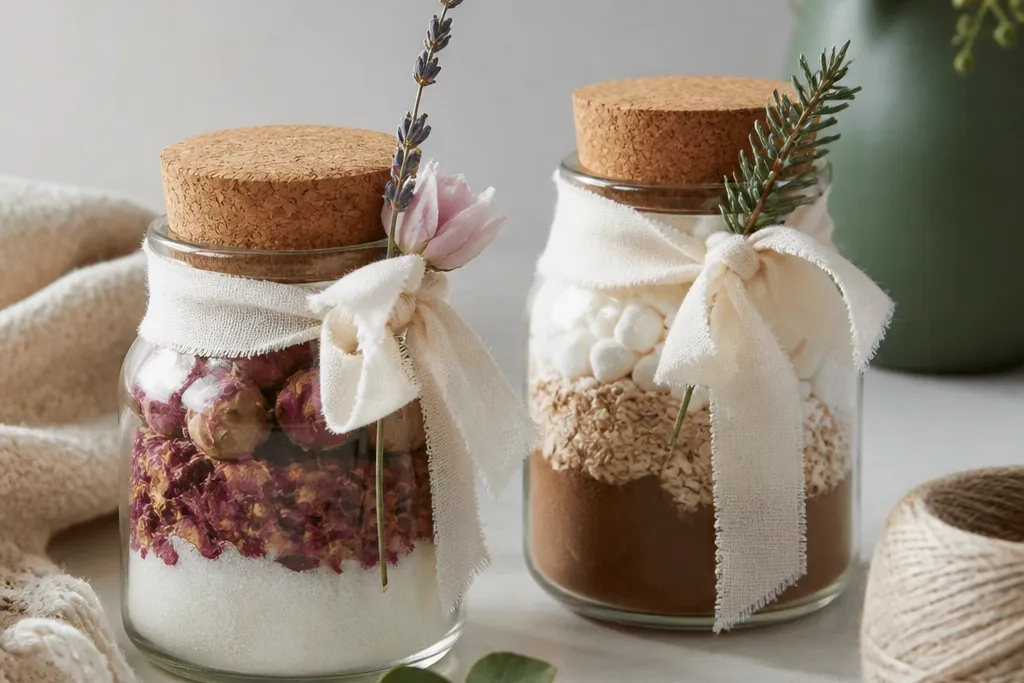 Handmade gift jars for your best friend