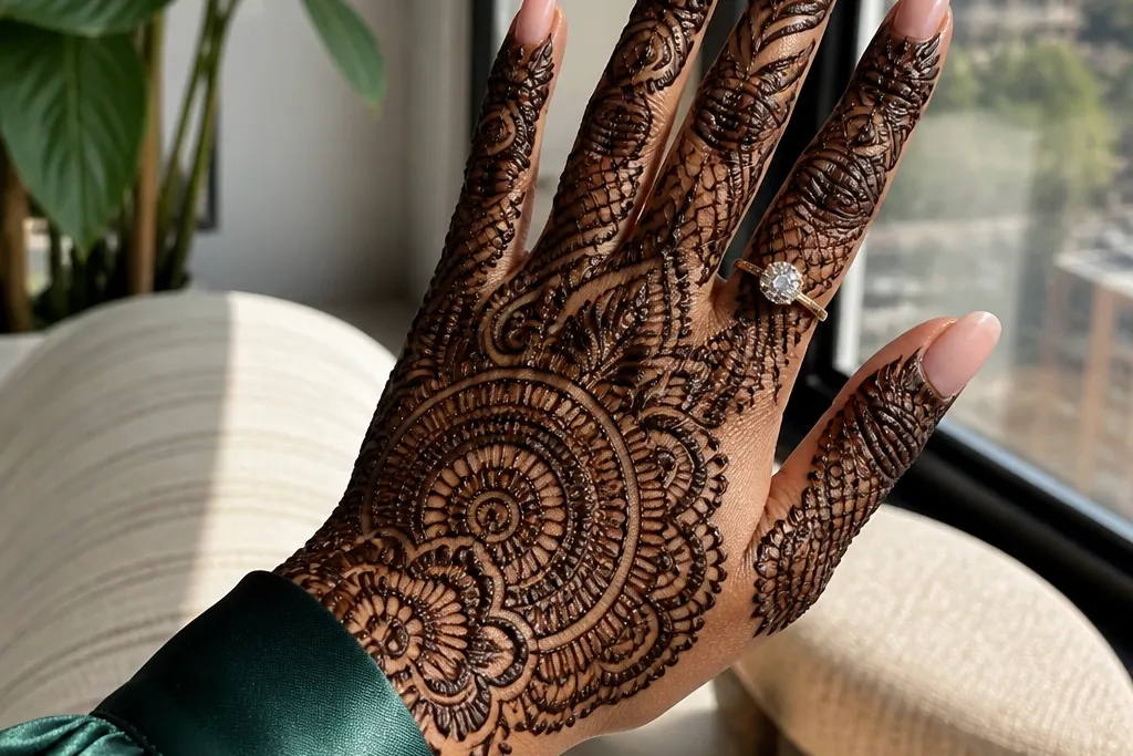 High-End Bold Back Hand Mehndi Designs