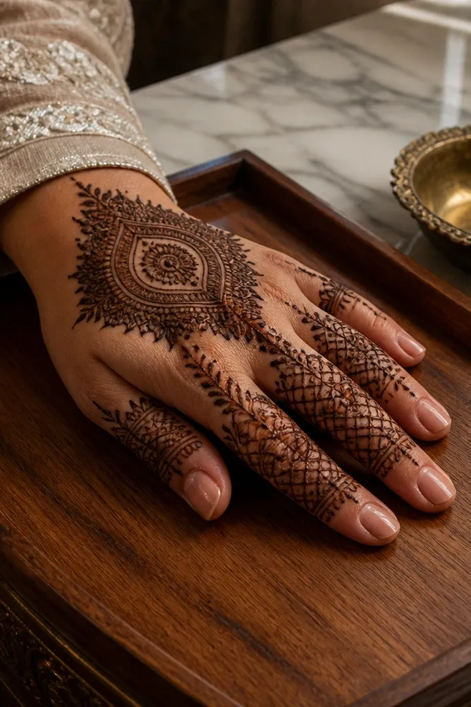 High-End Bold Back Hand Mehndi Designs