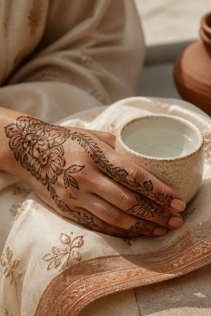 High-End Simple Front Hand Mehndi Designs