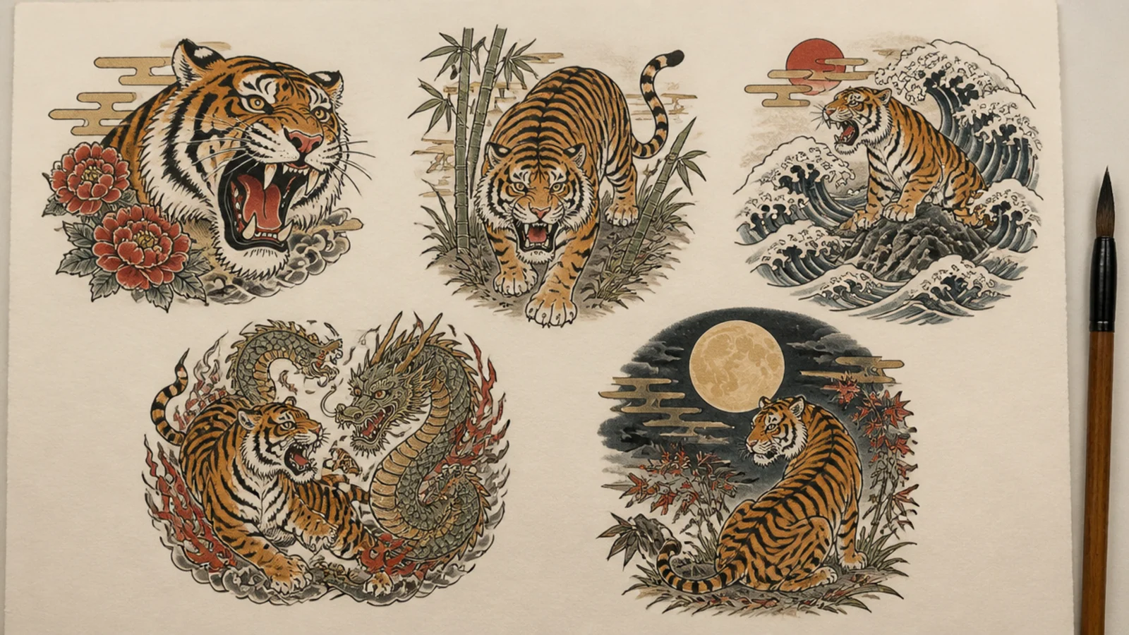 15 Stunning Japanese Tiger Drawings to Try