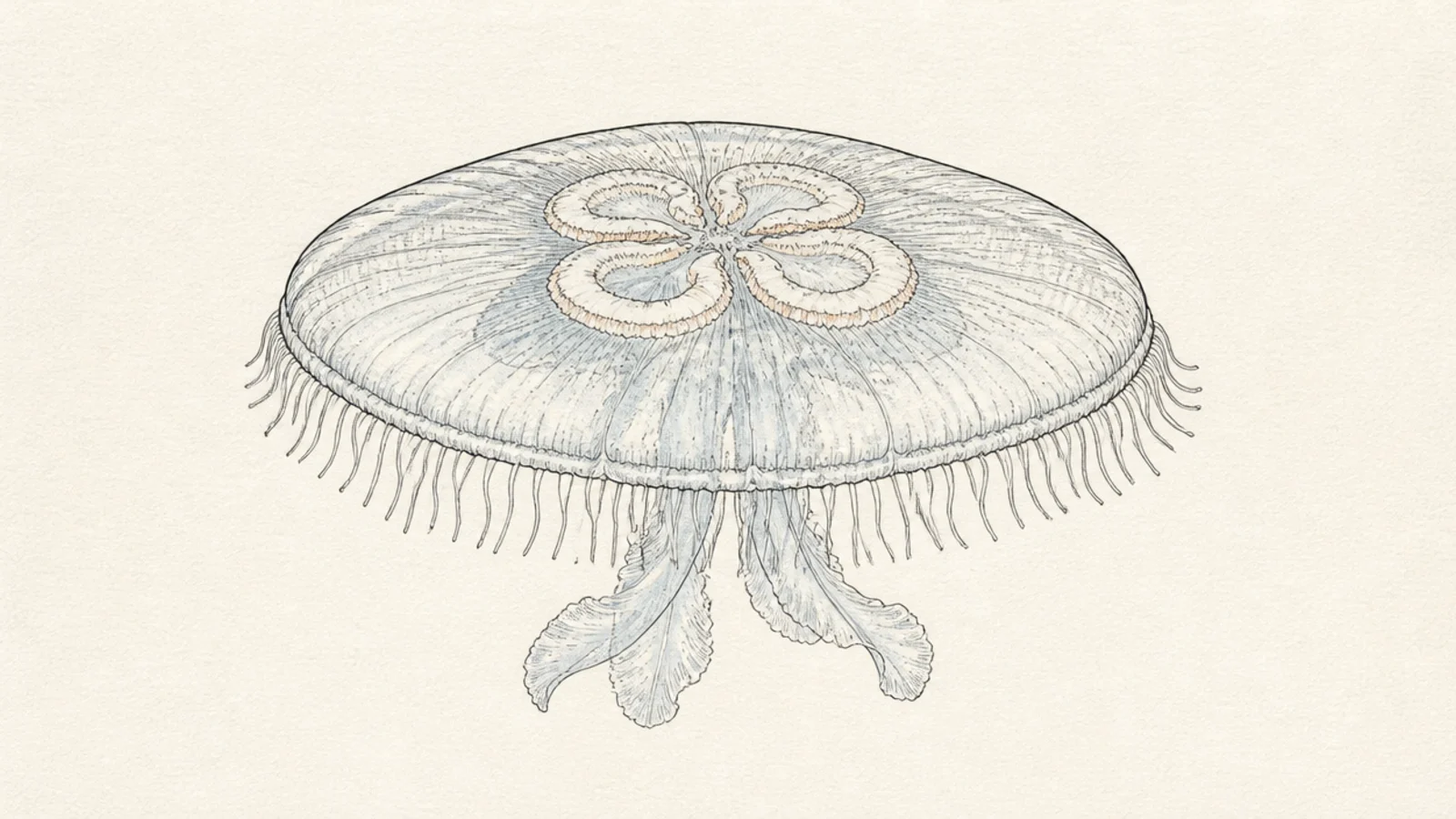The base jellyfish adapted into a moon jelly with four clover rings