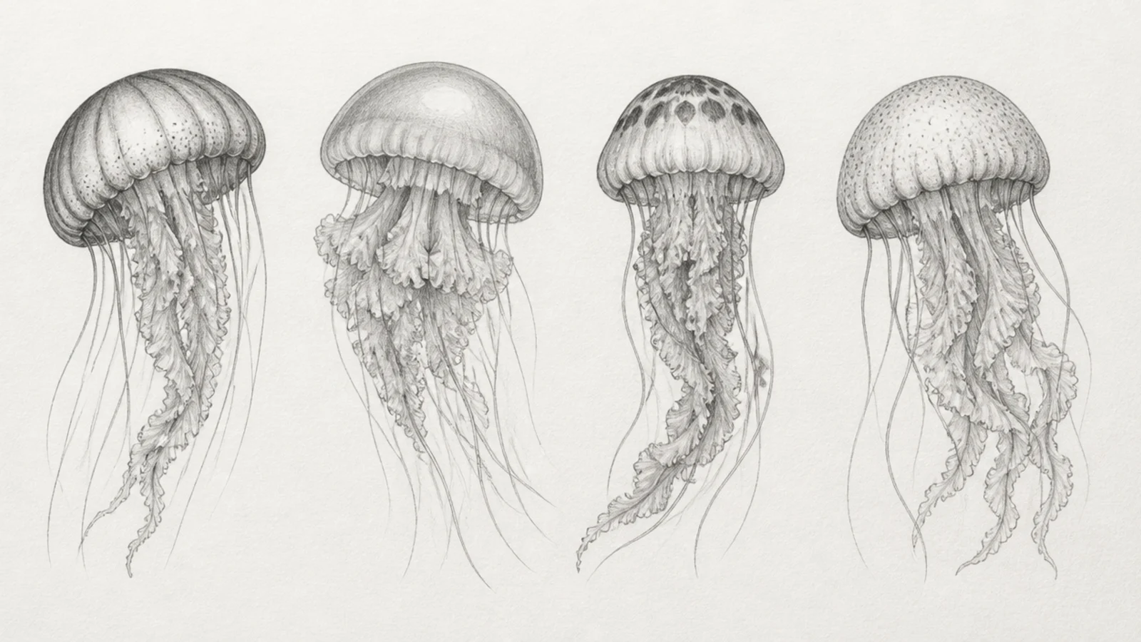 25 Beautiful Jellyfish Pencil Drawings to Try