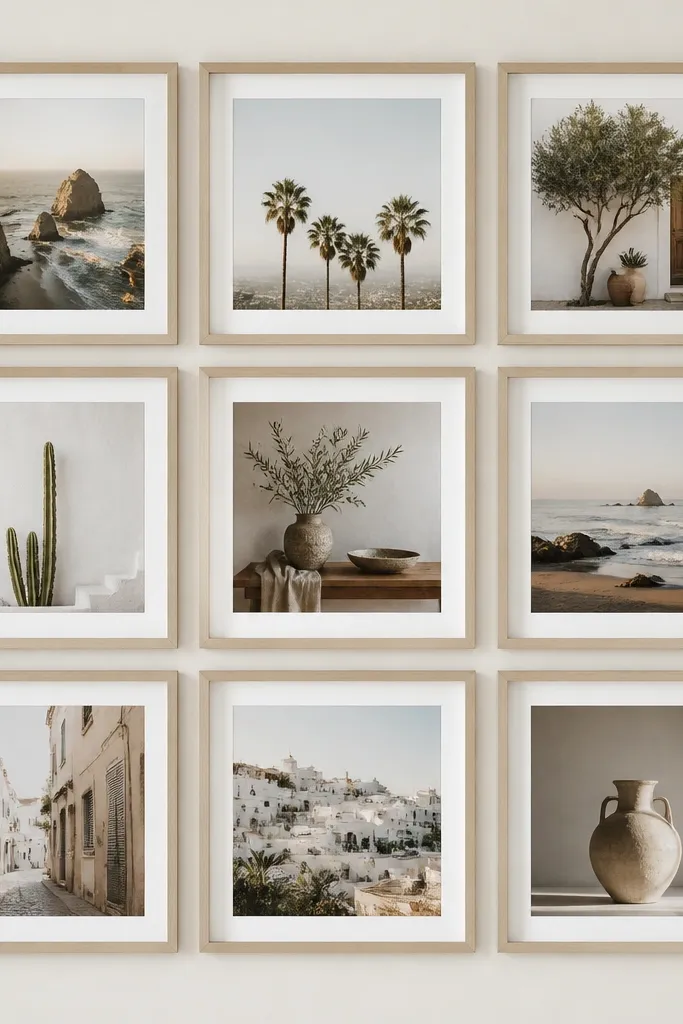 Low maintenance framed photo collage ideas