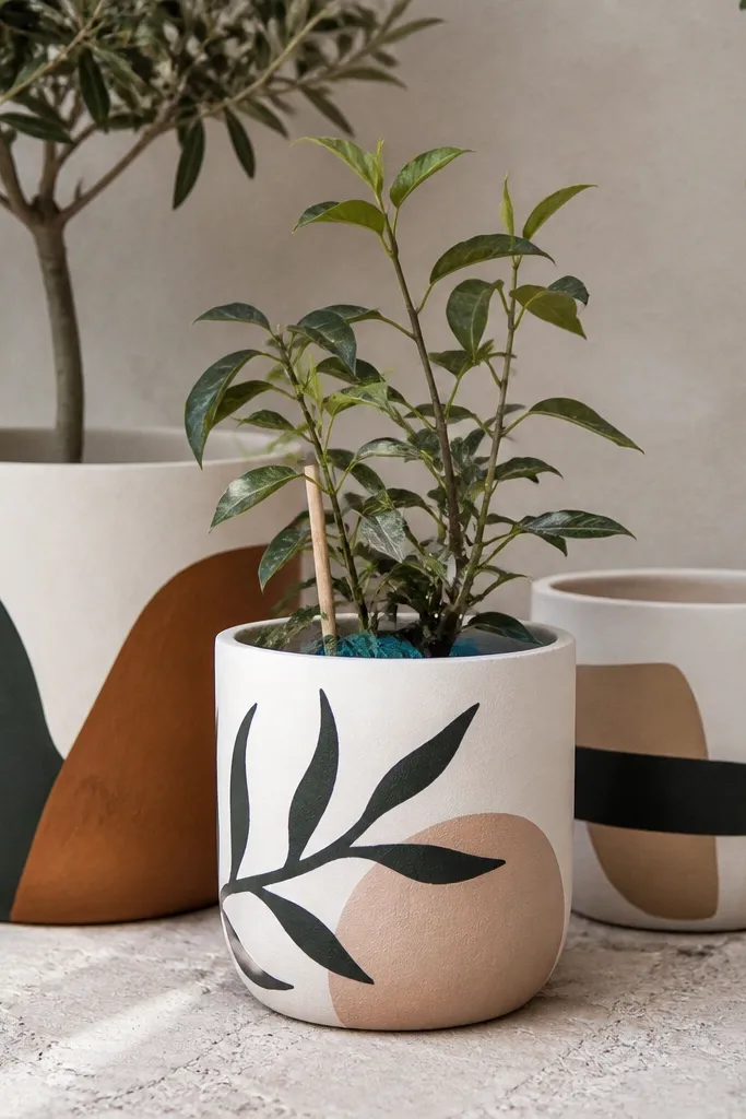 Low maintenance pot painting ideas
