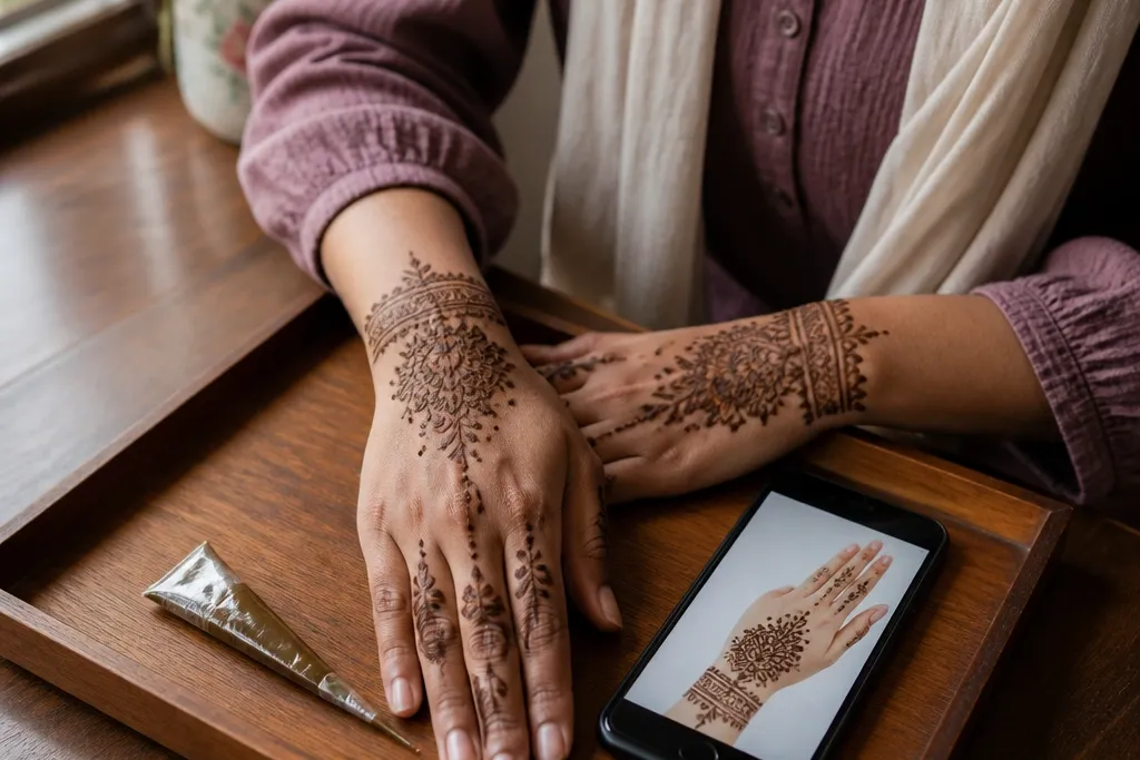 Low-Maintenance Simple Mehndi Designs for Touch-Ups