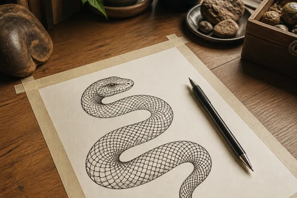 Low-Maintenance Snake Art Drawings