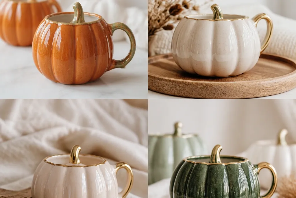 Luxury-looking handmade pumpkin mug ideas
