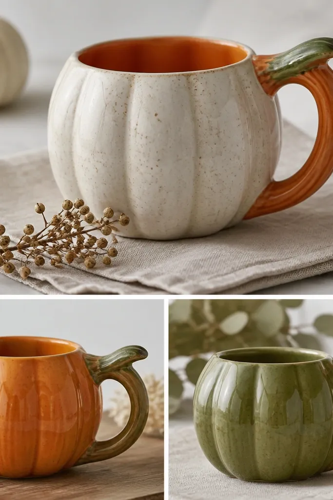 Luxury-looking handmade pumpkin mug ideas