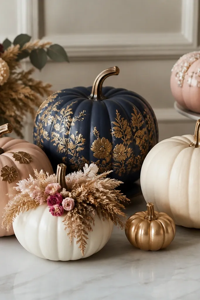 Luxe High End Pumpkin Decorating Ideas