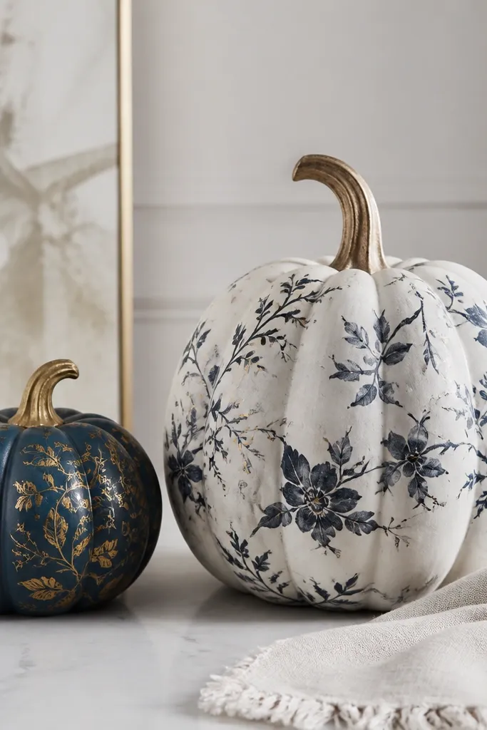 Luxe High End Pumpkin Painting Ideas