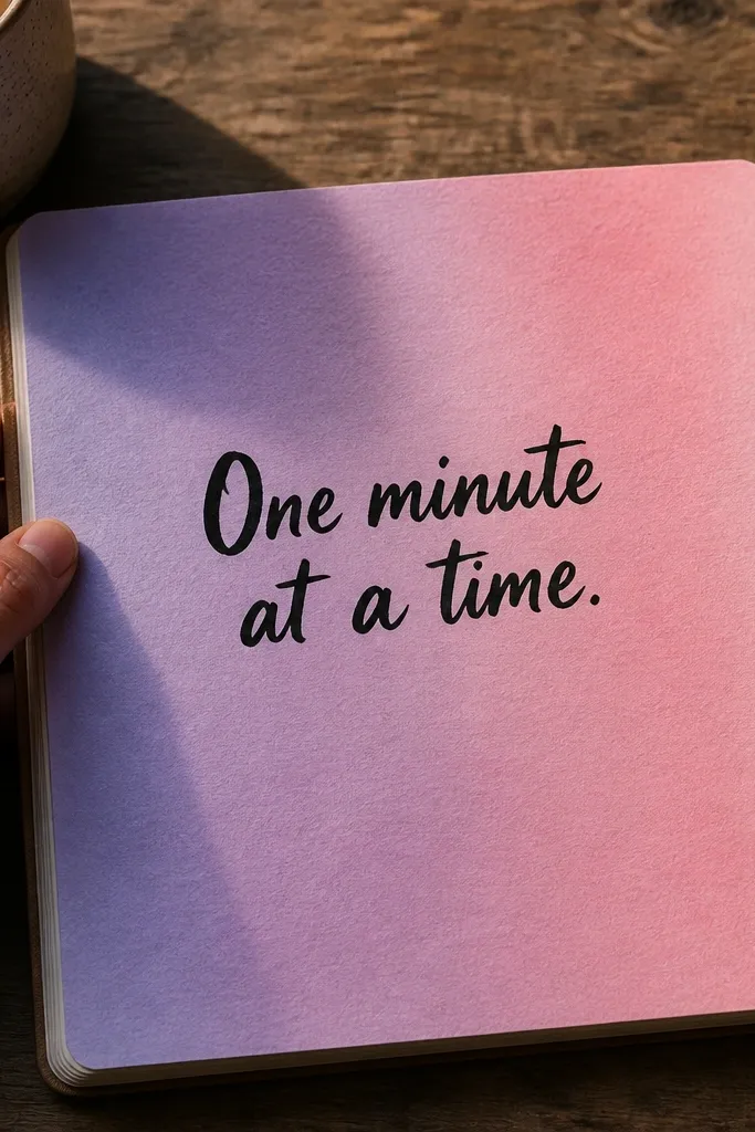 A smooth gradient background with a short quote written across it