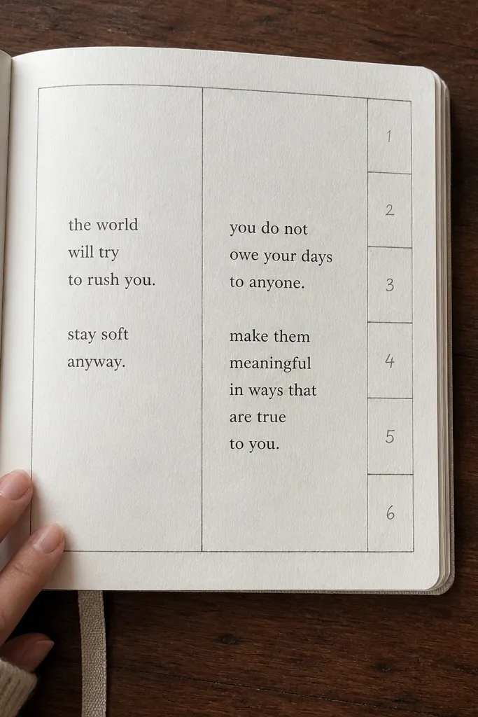 Two-column journal page with a quote block and a small numbered side index.