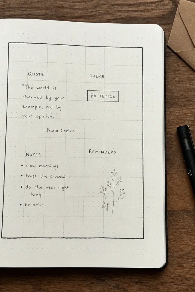 A page with a neat grid and a thick border frame around the edges.