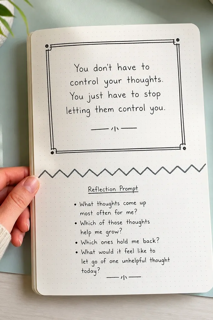 Zigzag line divider splitting the page into quote and reflection sections.
