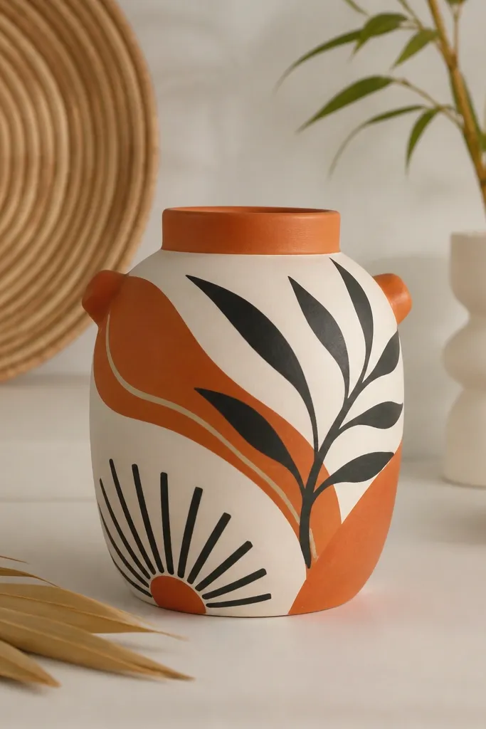 Modern clay pot painting ideas