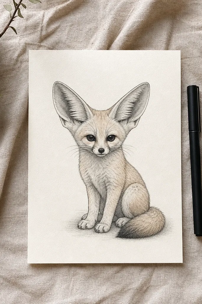 Modern Fennec Fox Drawing Ideas