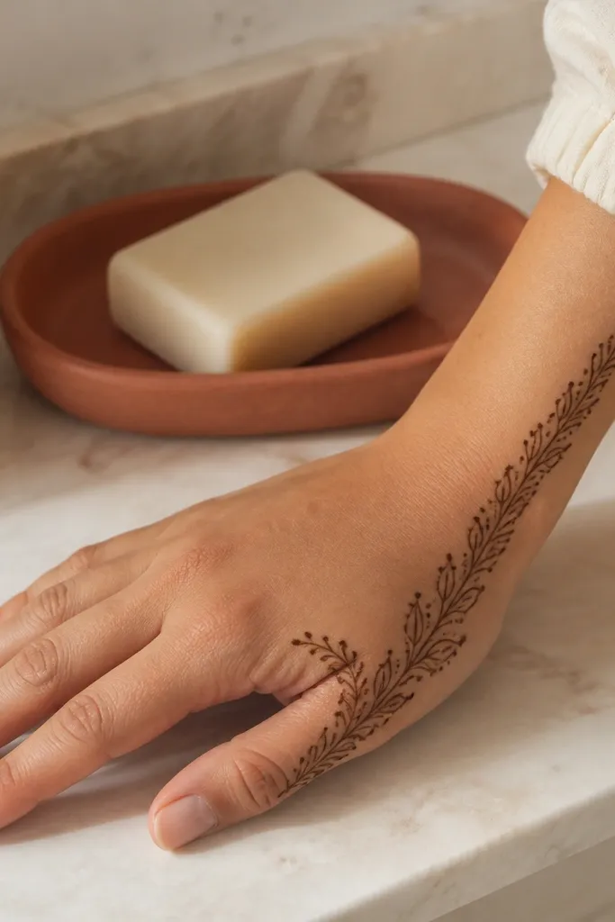 A slim V-shaped wrap sits at the thumb base with a few dots