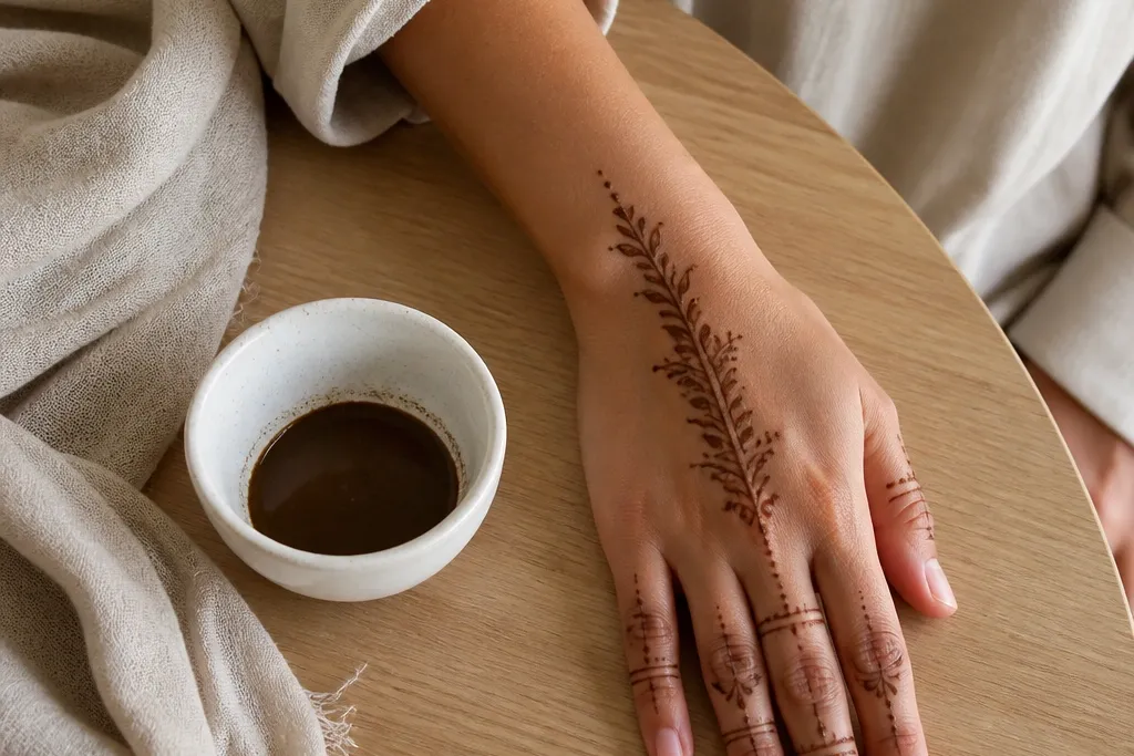 Modern Minimalist Arabic Back Hand Mehndi Designs