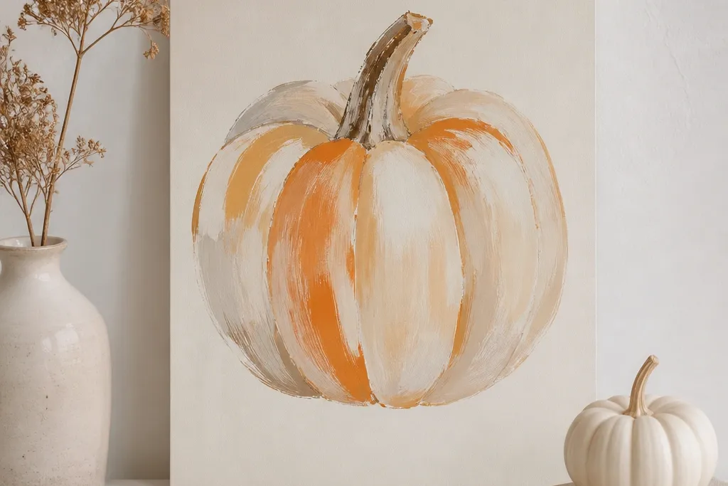 Modern Minimalist Pumpkin Painting Ideas