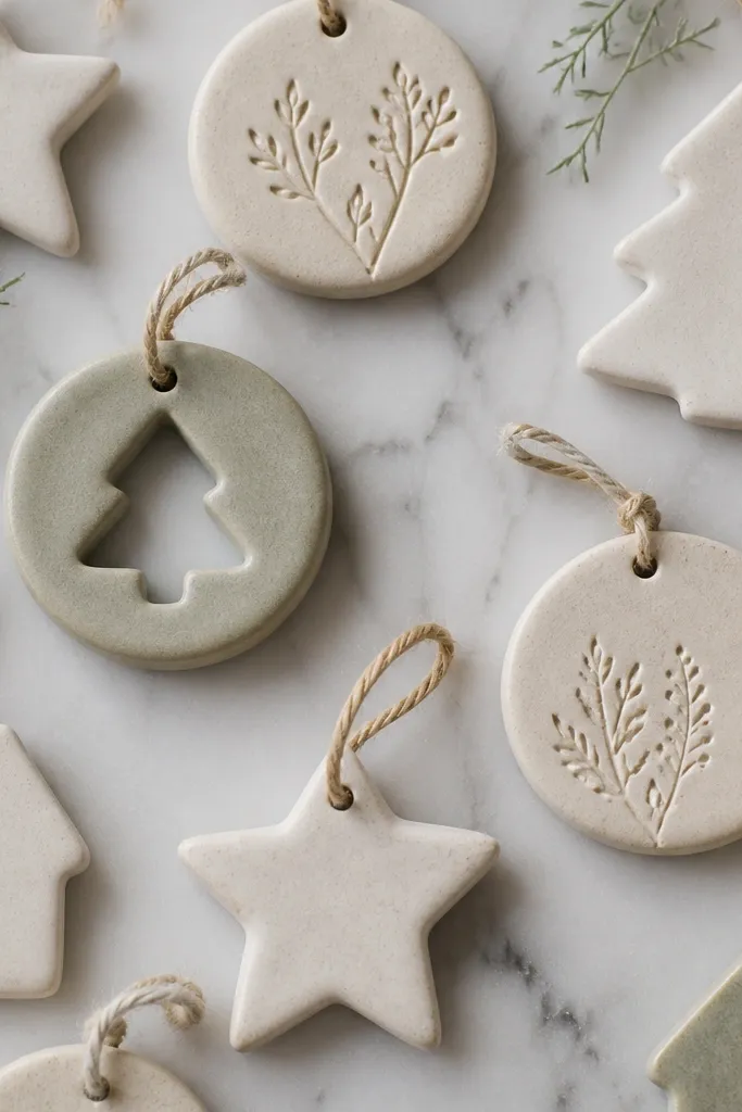 Modern Minimalist Salt Dough Ornaments