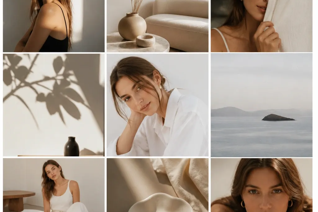 Modern photo collage ideas in a minimalist style