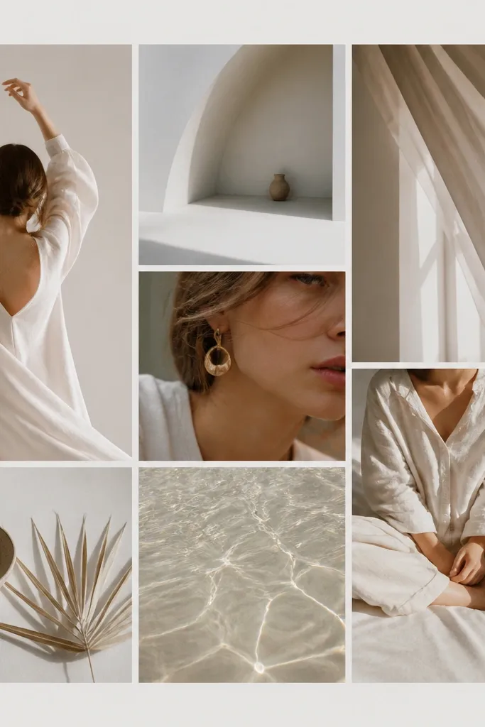 Modern photo collage ideas in a minimalist style
