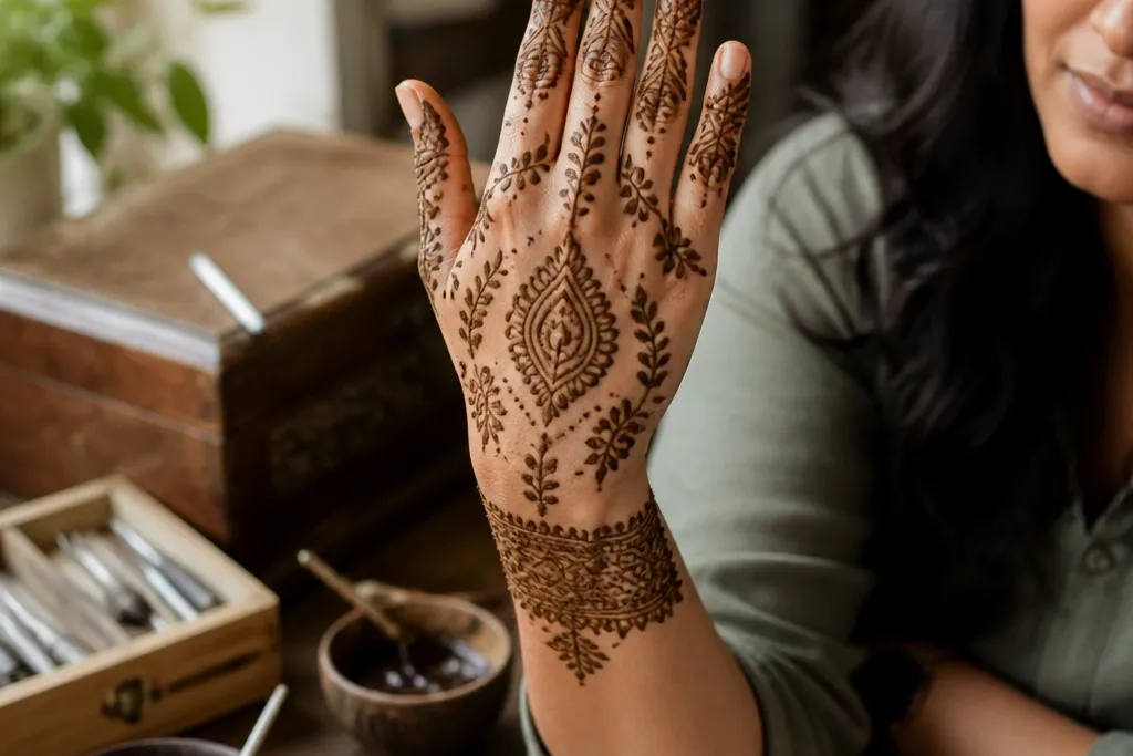 Modern Simple Back Hand Mehndi Designs