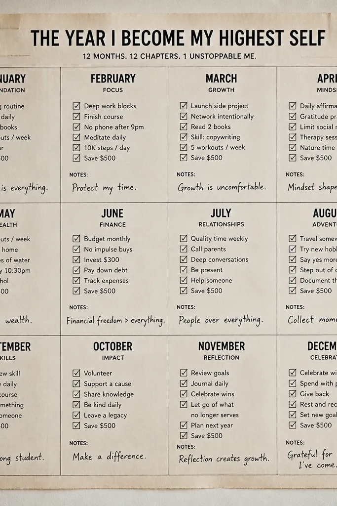 Board made from old calendar pages with month numbers and proof checkboxes.