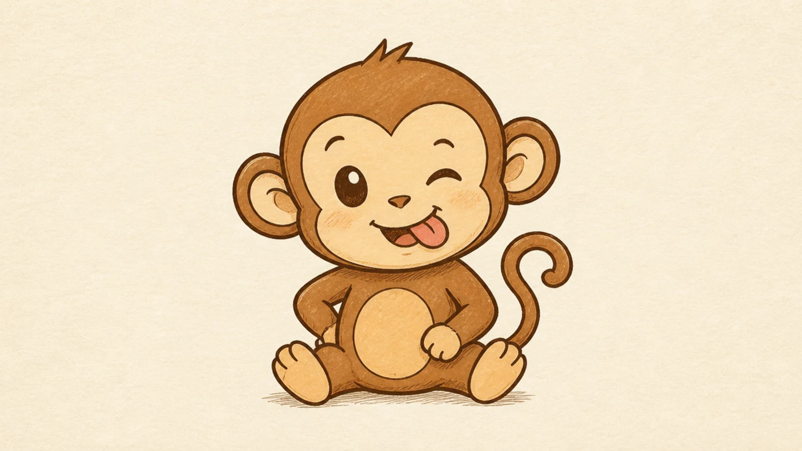An easy cheeky monkey sticking its tongue out
