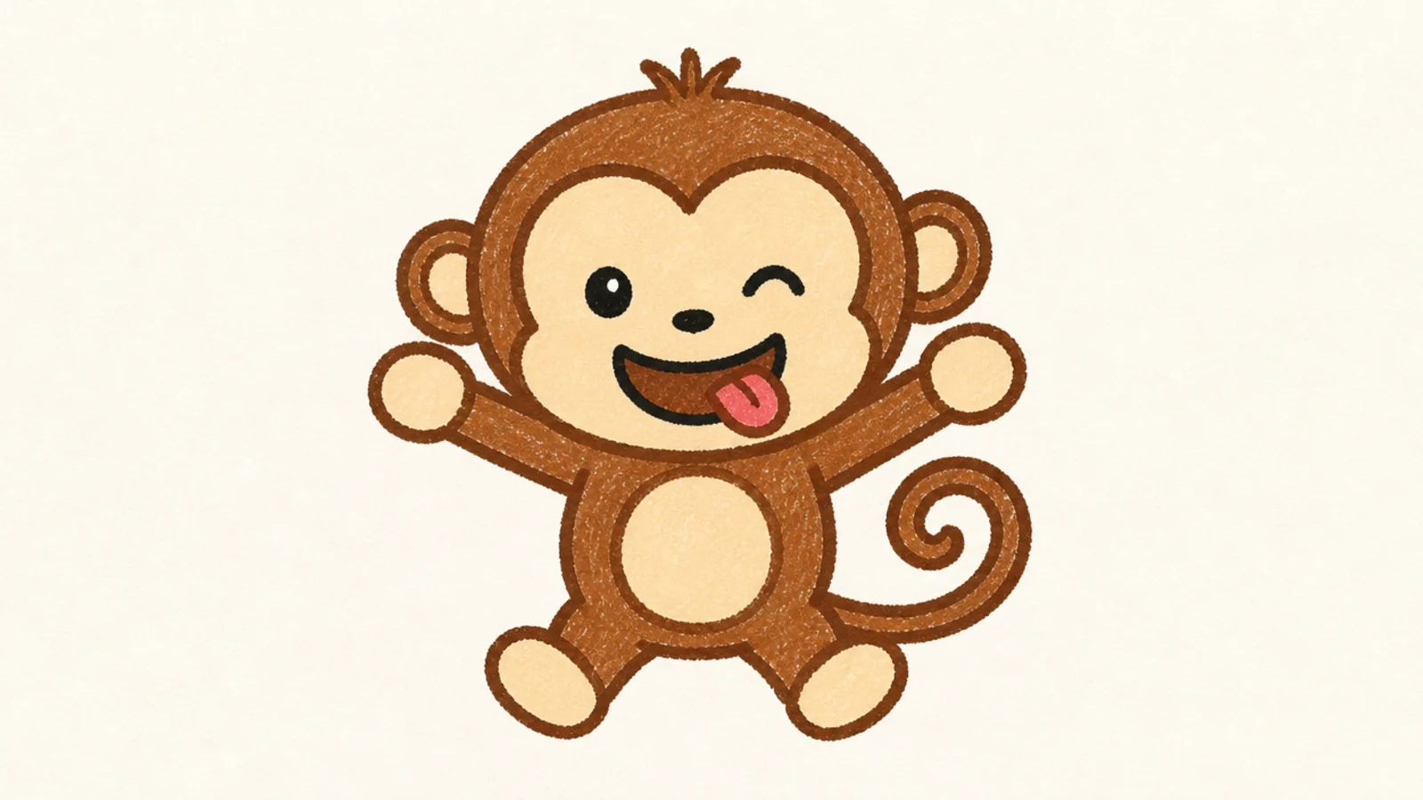 A silly kid-friendly monkey sticking its tongue out